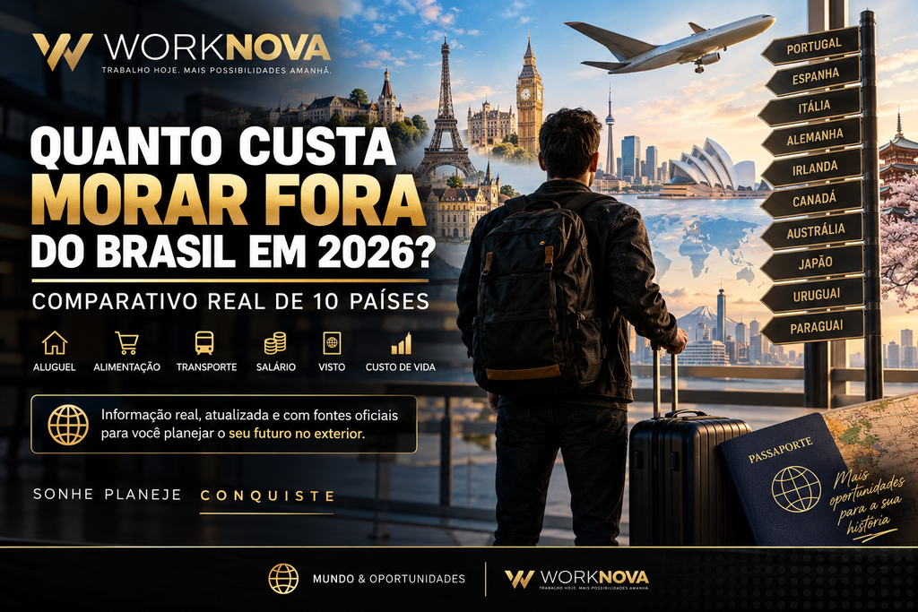 Comparativo de custos para morar fora do Brasil em 2026